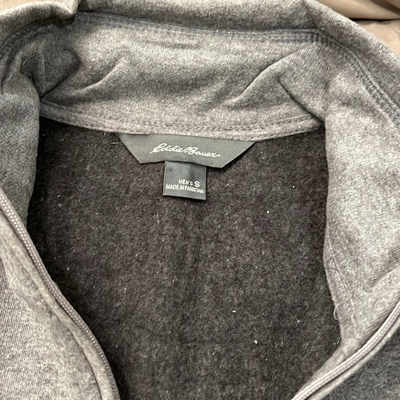 Eddie Bauer Men's Charcoal 1/4 Zip Pullover/NWT/S - Picture 8 of 11